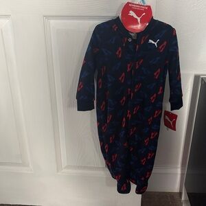 Puma Kids Pajamas - Red and Blue on Gray